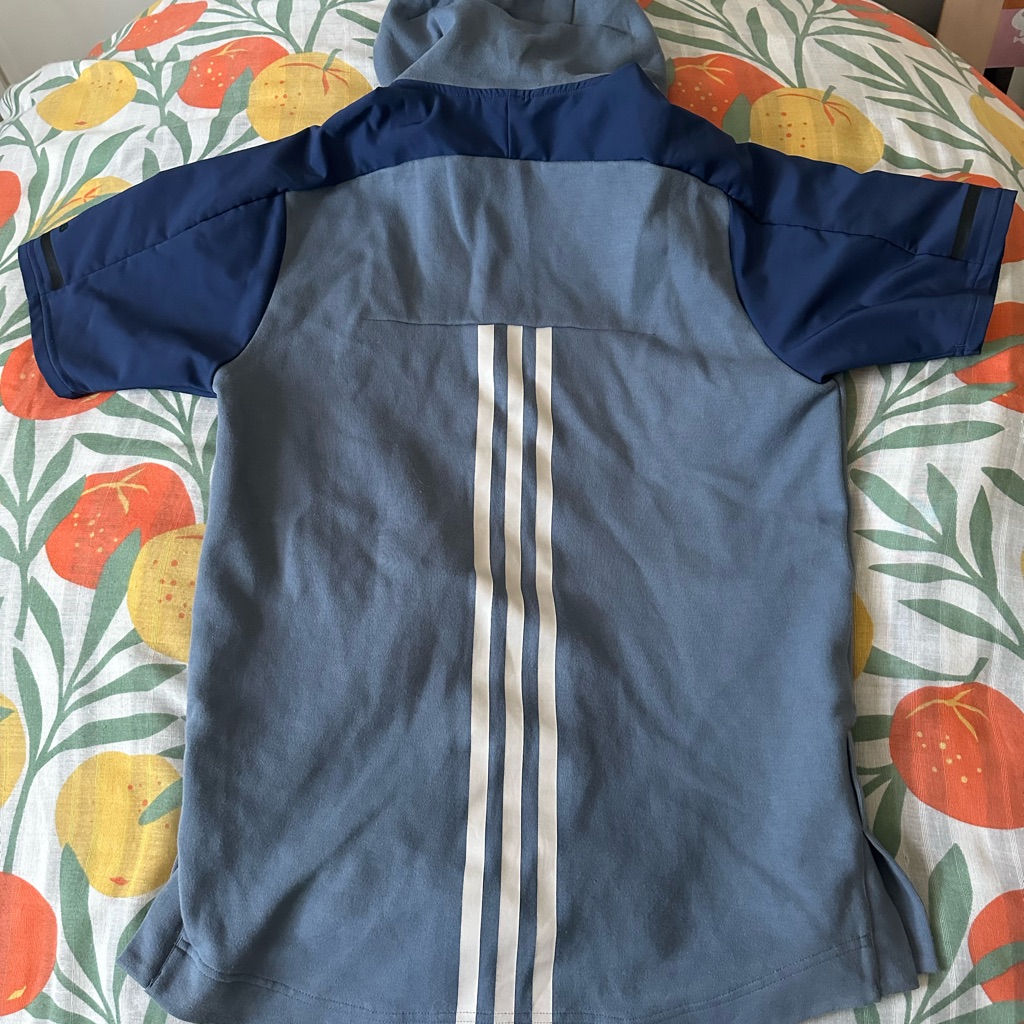 Adidas Blue And Gray Lightweight Jacket